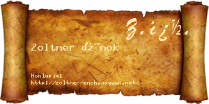 Zoltner Énok névjegykártya